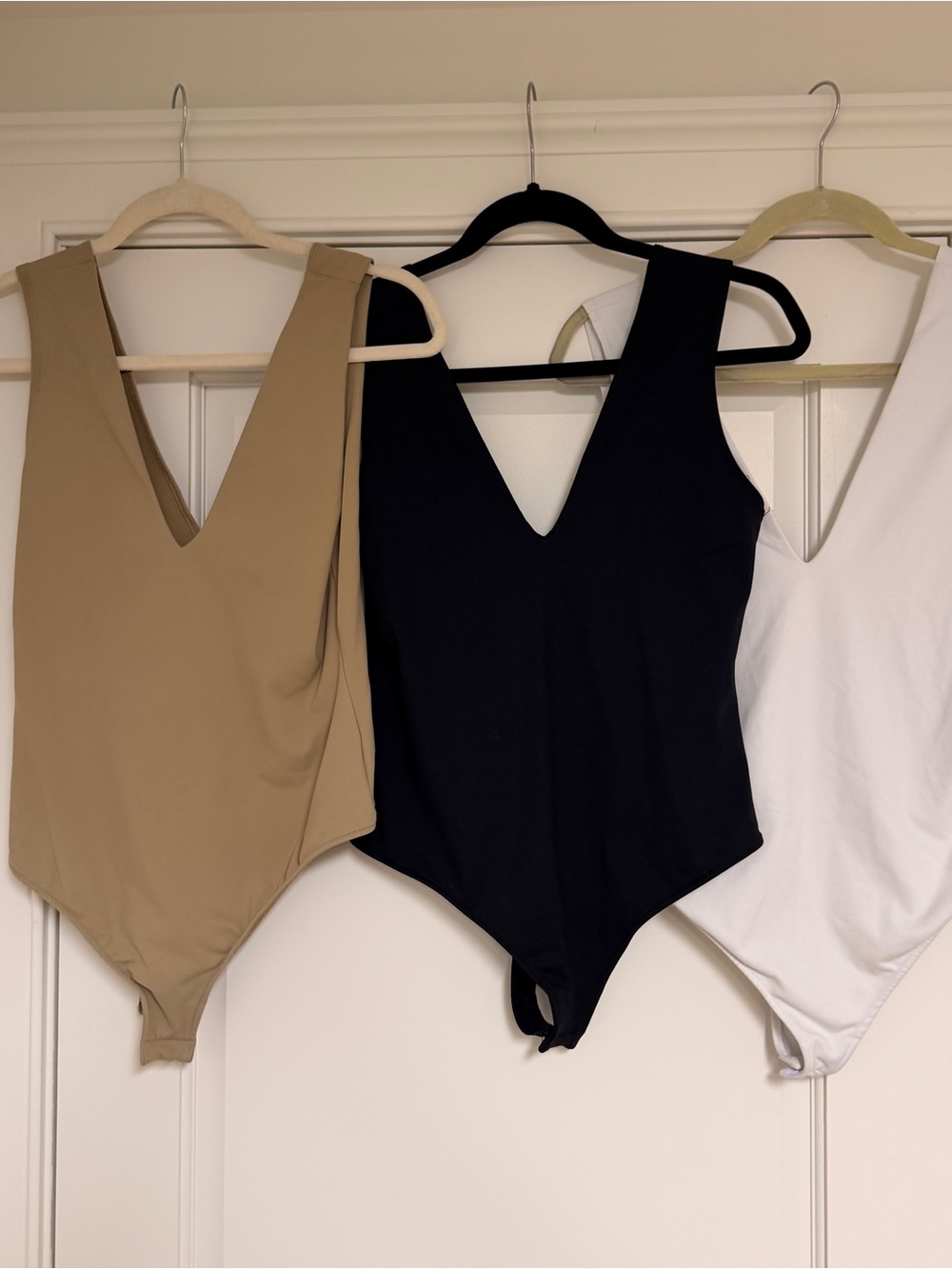 Set of 3 Free People intimately v neck bodysuit